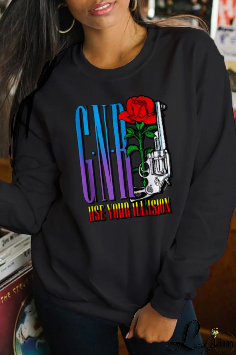 White Casual Vintage Print Patchwork O Neck Tops