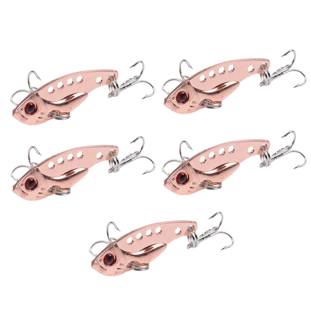 

5pcs 3D Eyes Metal VIB Fishing Artificial Hard Bait Fishing Tackle (Yellow), 501 Original