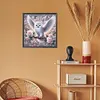 Owl And White Rose-Full Round Diamond Painting 30*30CM