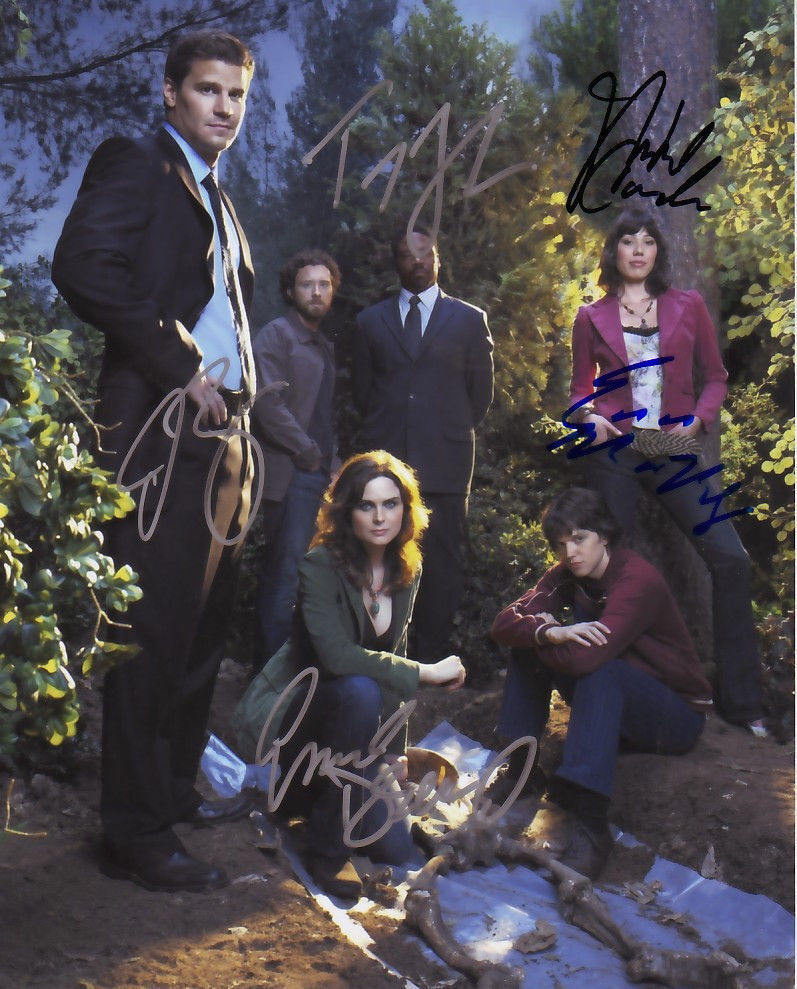 BONES CAST AUTOGRAPH SIGNED PP Photo Poster painting POSTER