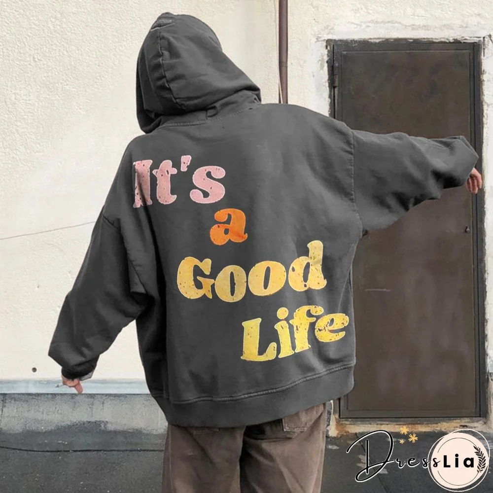 It's A Good Life Men's Oversized Hoodie