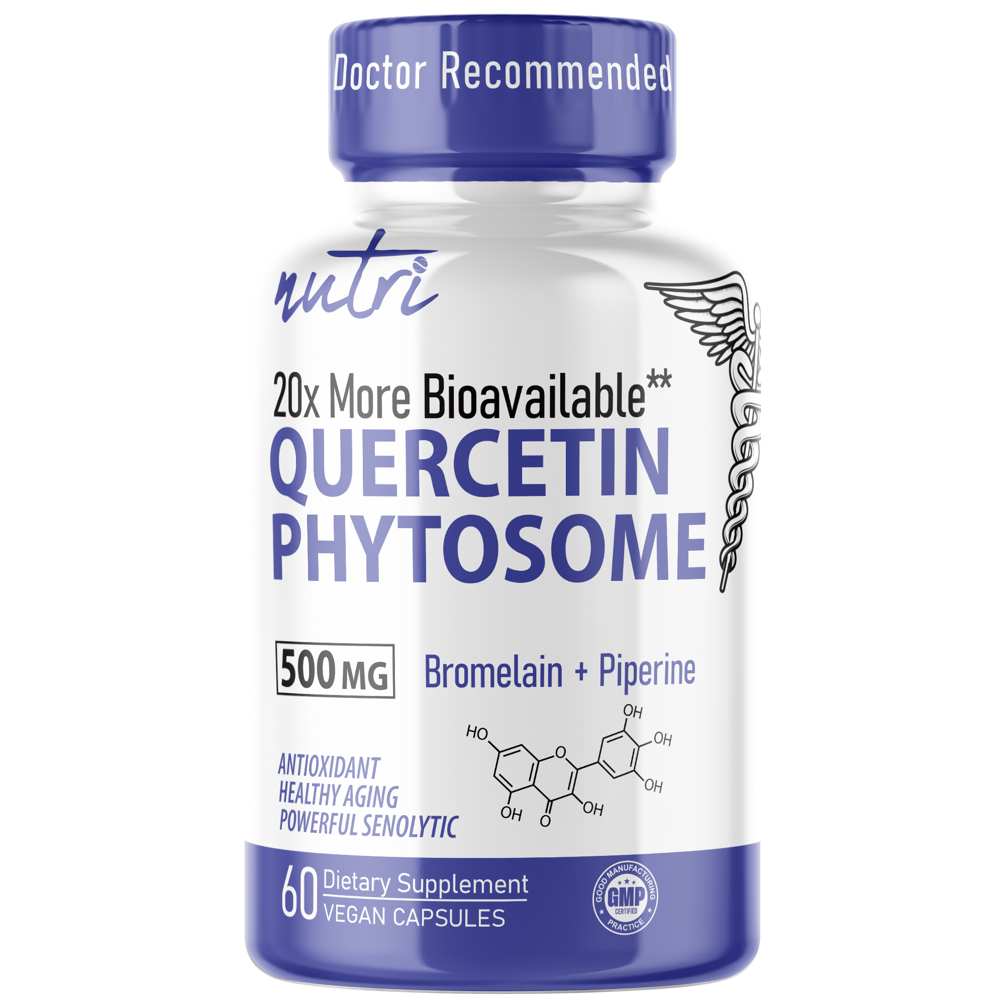 Quercetin Phytosome with Bromelain + Piperine 500mg Nature's Fusions