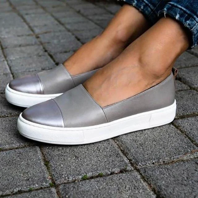 Women Flat Slip on Shoes Loafers Mocassin Platform Shoes | EGEMISS