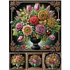 (Multi-Style)Dark Color Vase-Partial Special Shaped Diamond Painting 30*30CM