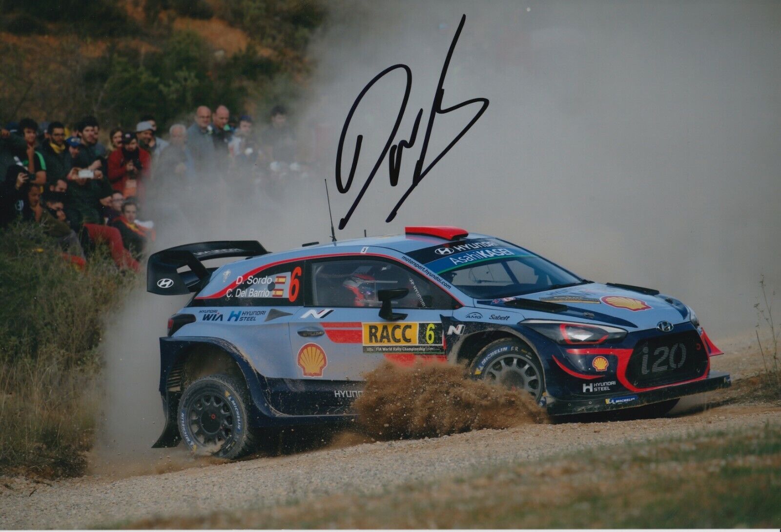 Dani Sordo Hand Signed 12x8 Photo Poster painting - Hyundai Rally Autograph.