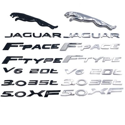 Letter Rear Trunk Emblem Badge Decals for Jaguar E-PACE F-PACE F-TYPE voiturehub dxncar
