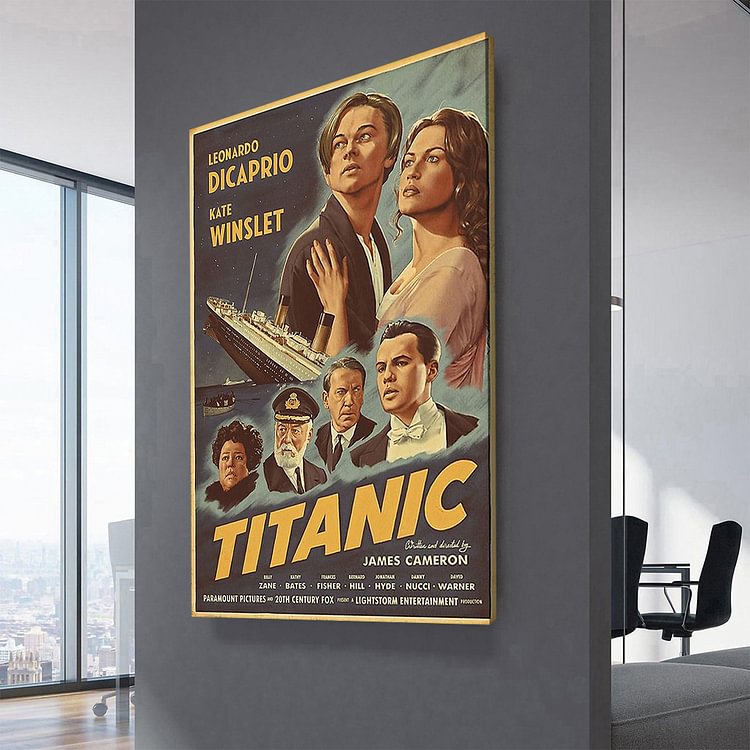 Vintage Titanic Poster Canvas Wall Art