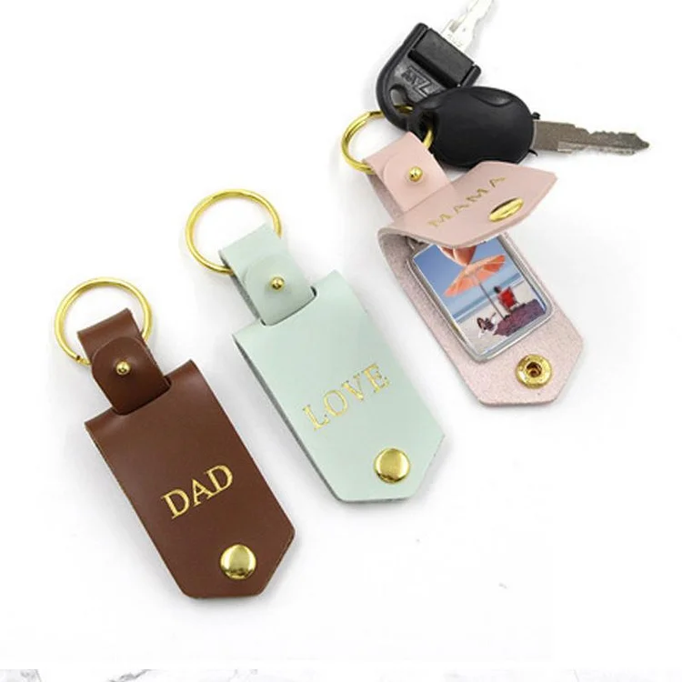 Leather Keyring With Family Photo | 168DEAL