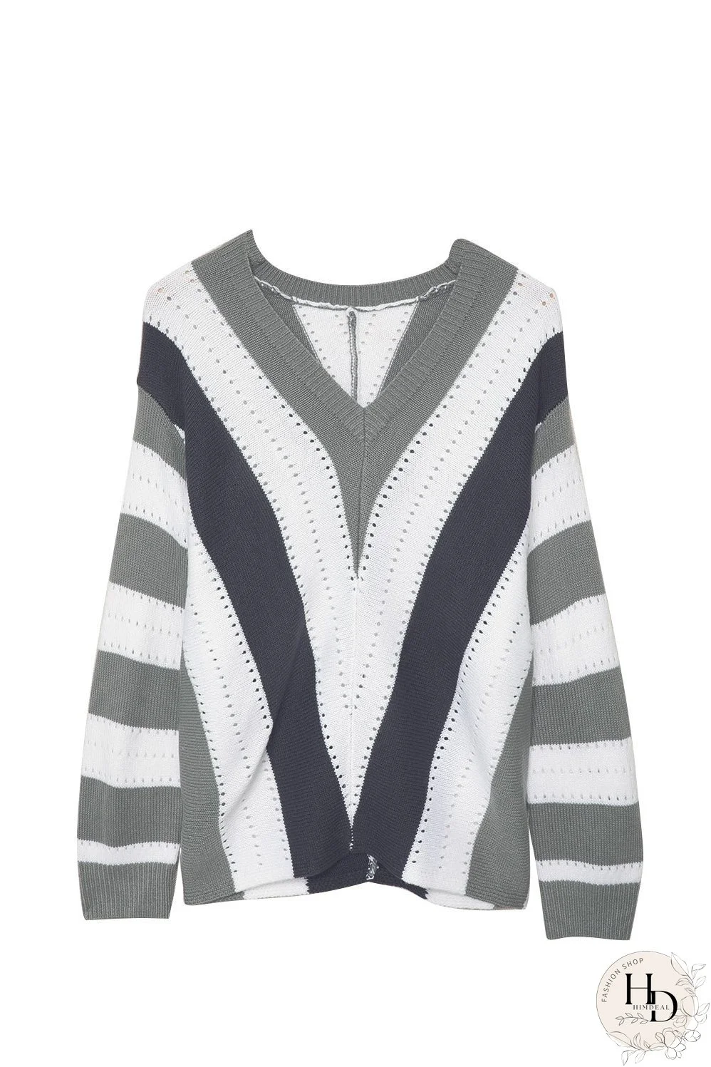 Trendy V-Neck Long Sleeve Top