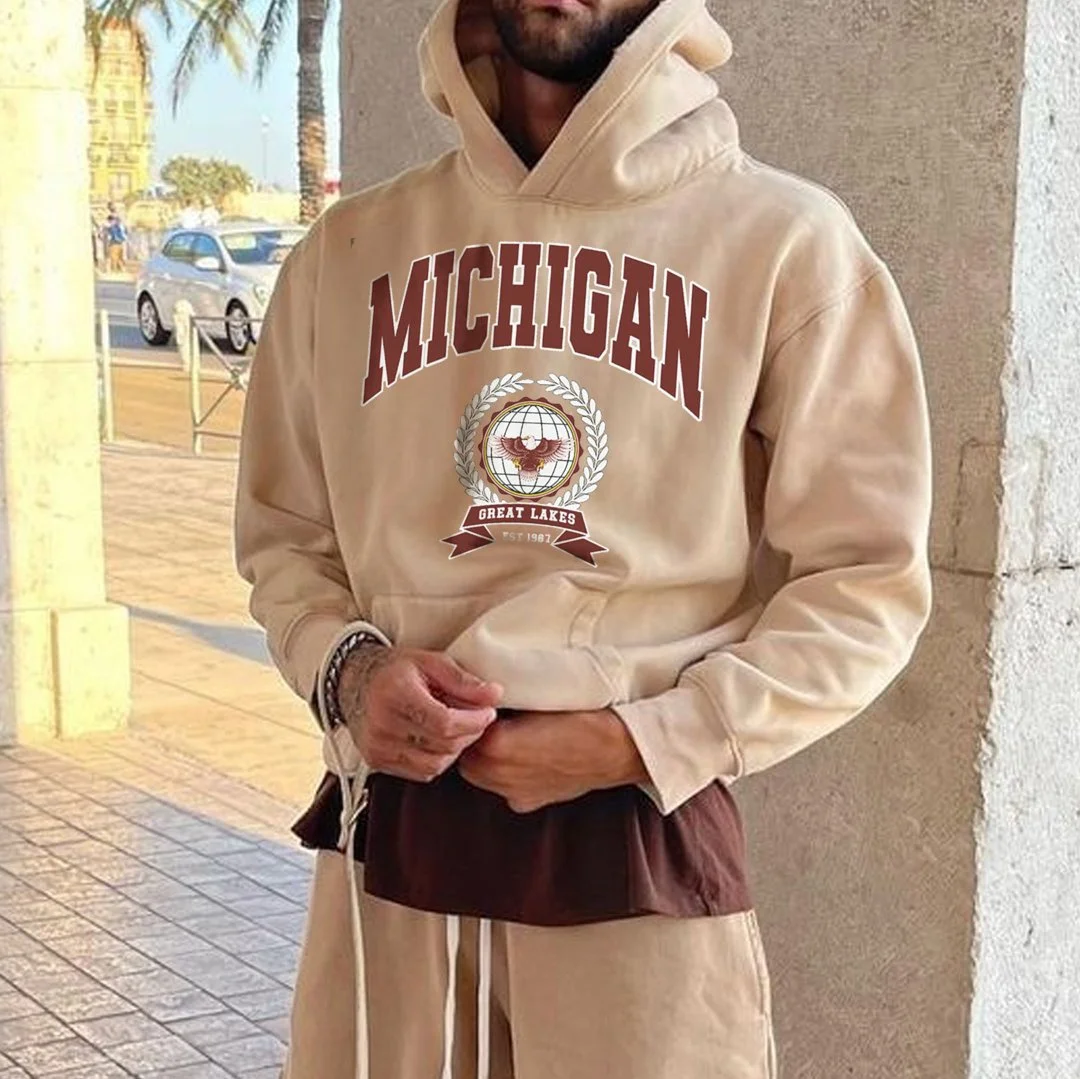 Stylish Preppy Print Hoodie