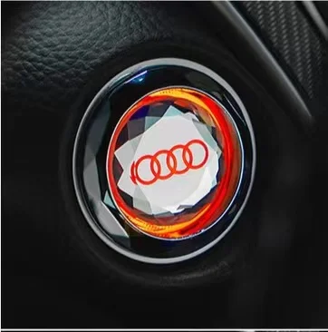 Car one-touch start crystal button (with car logo)