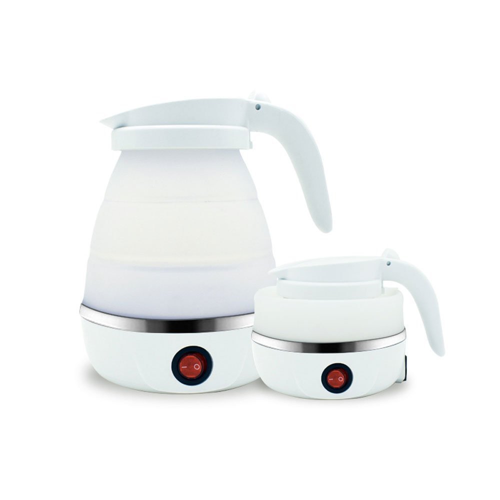 Electric Kettle Foldable Silicone Portable Water Kettle 600ml Mini Small Electric Kettles Travel Water Boiler Camping Kettle