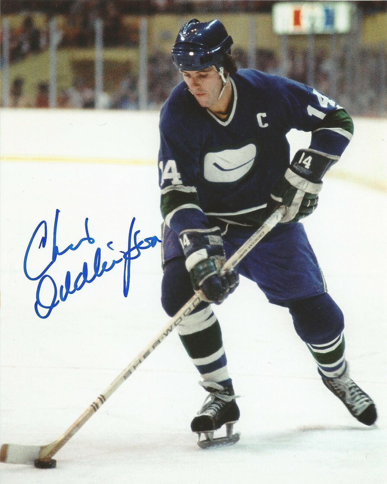 CHRIS ODDLEIFSON SIGNED VANCOUVER CANUCKS 8x10 Photo Poster painting with w/COA & PROOF