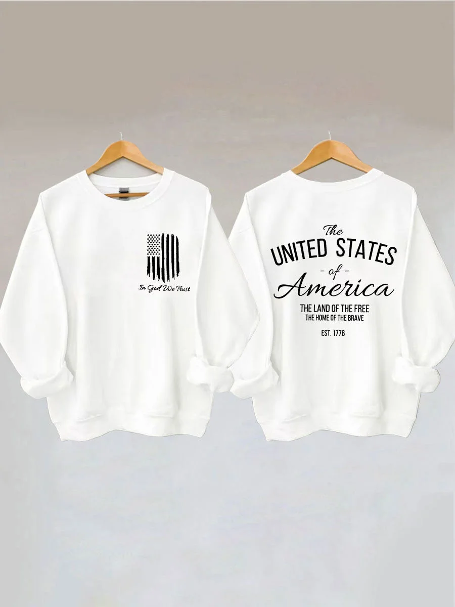 In God We Trust America Flag Sweatshirt