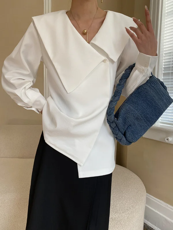 Special Design Long Sleeve Blouse - yankia