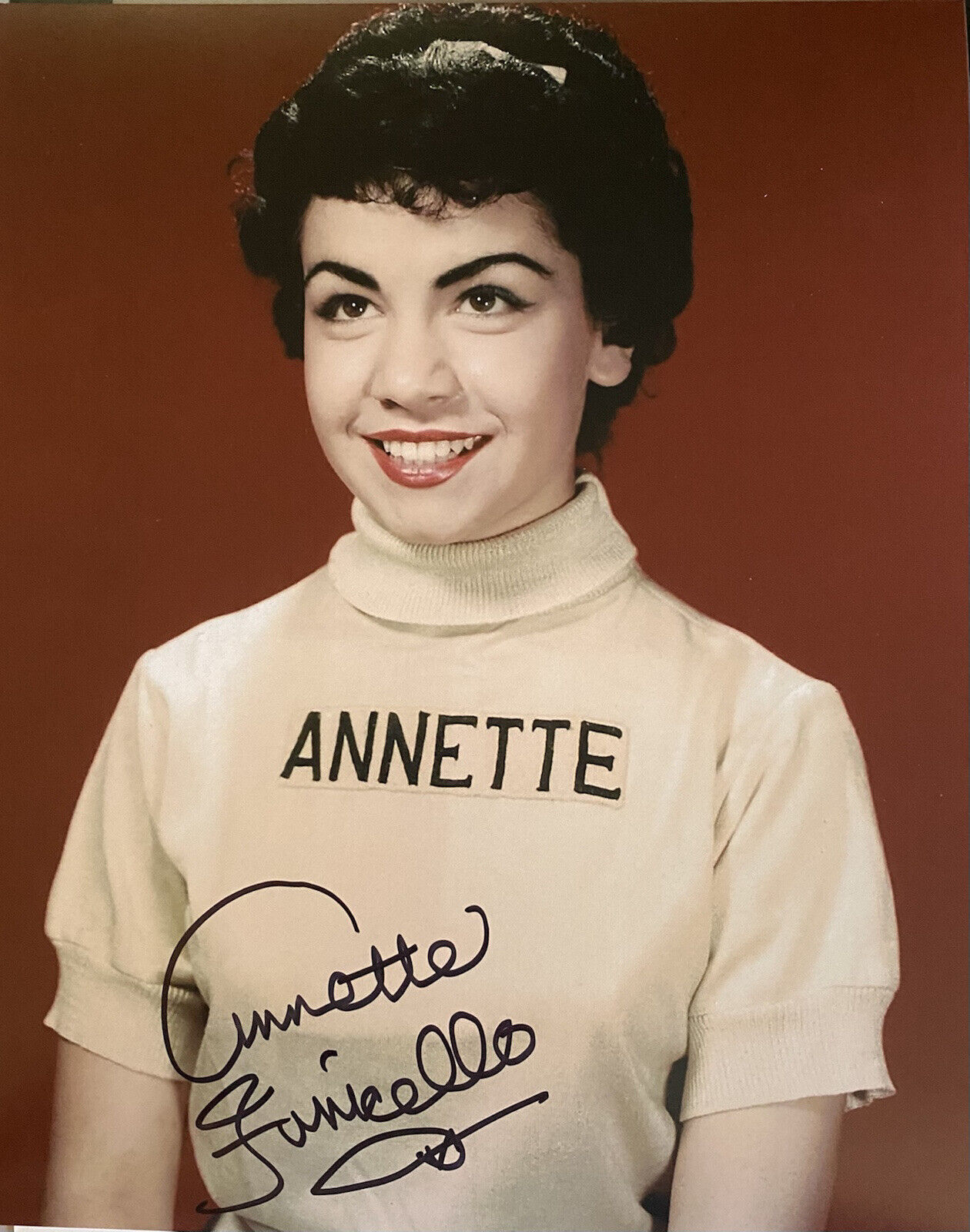 Annette Funicello & Doreen Autographed 8x10 Photo Poster painting Mickey Mouse Club