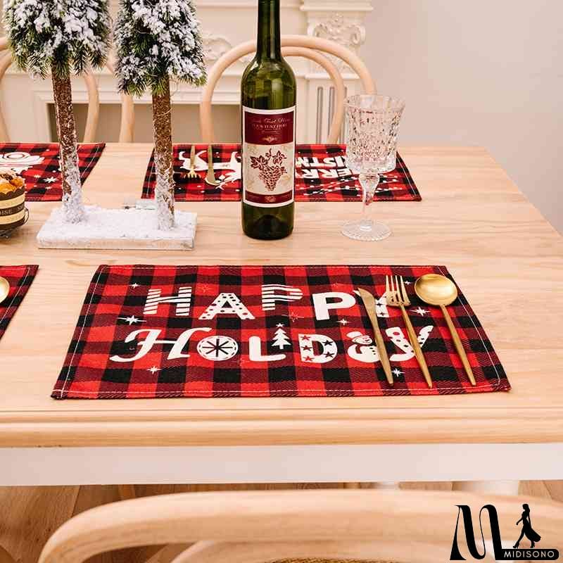 MidiSono - Assorted 2-Piece Plaid Placemats