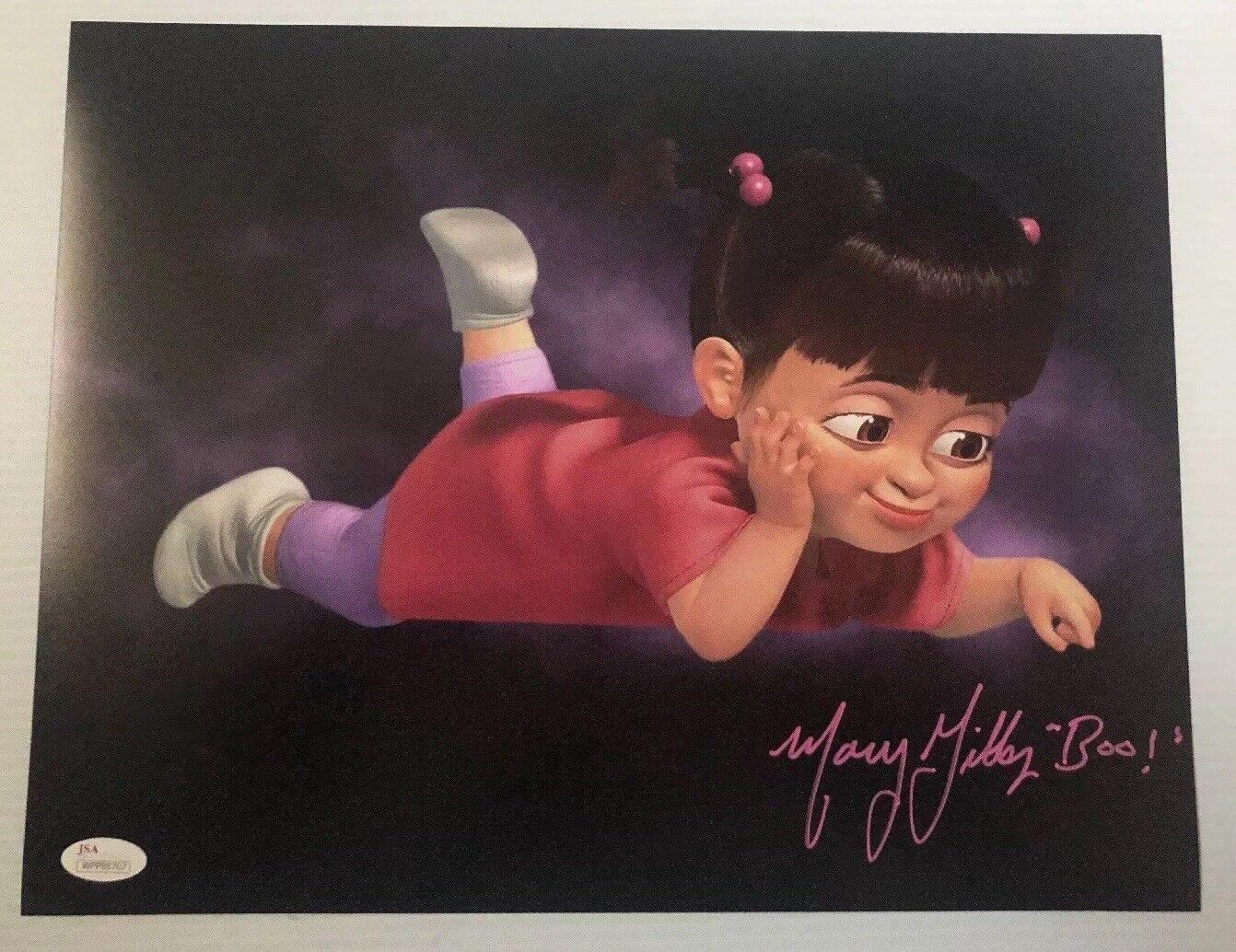 Mary Gibbs Signed Autographed 11x14 Photo Poster painting Monsters Inc Boo Full Name JSA COA 1