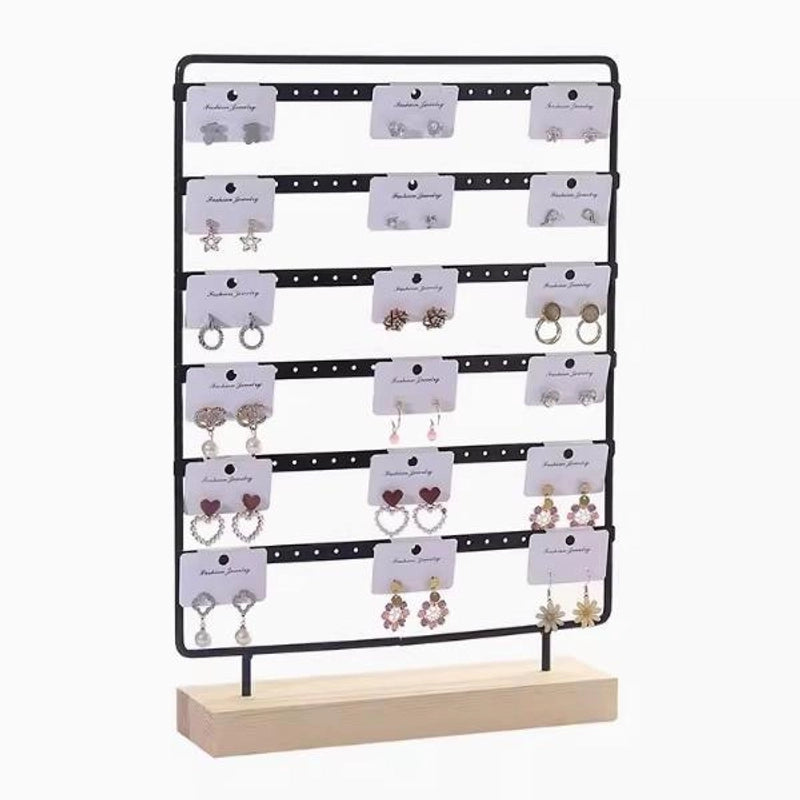 Hot Selling Jewelry Rack Earrings Display Stand Removable Wooden Bottom Earrings Jewelry Earrings Storage Rack