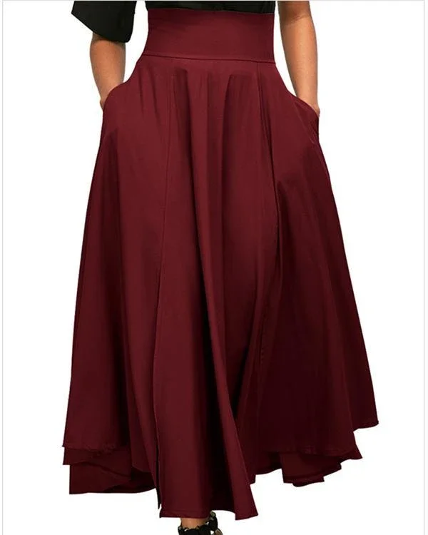 women elegant high waist pleated back zip straps skirts p148013
