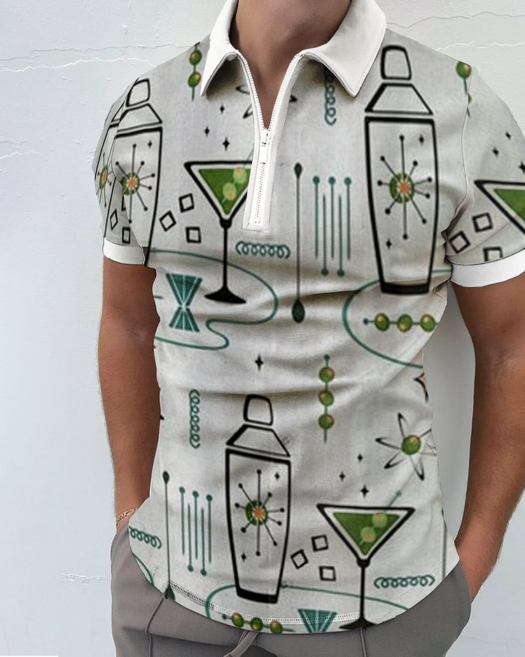 Men's fashion star print shirt 4a43