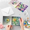 12Pcs Romantic Bouquet DIY Diamond Painting Greeting Cards for Adults Gifts