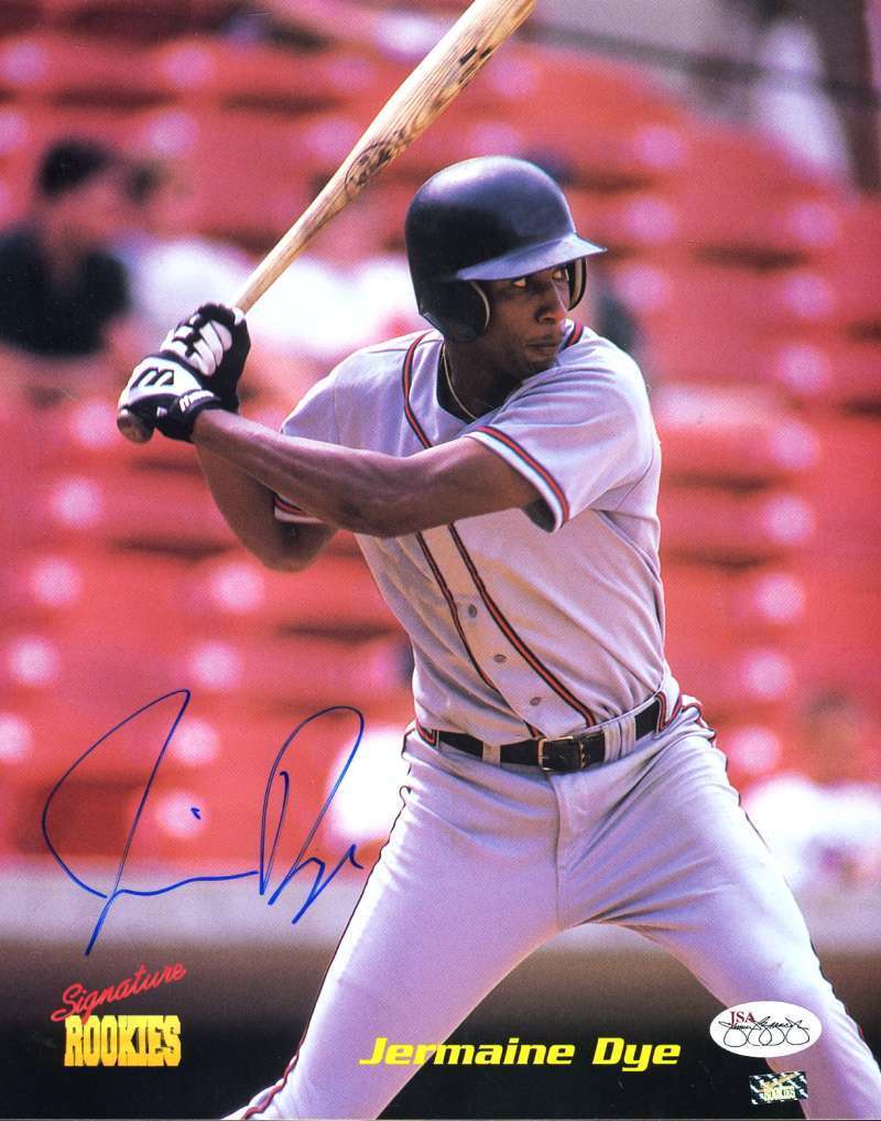 Jermaine Dye Signed 8x10 Photo Poster painting Jsa Cert Sticker Authenticated Autograph