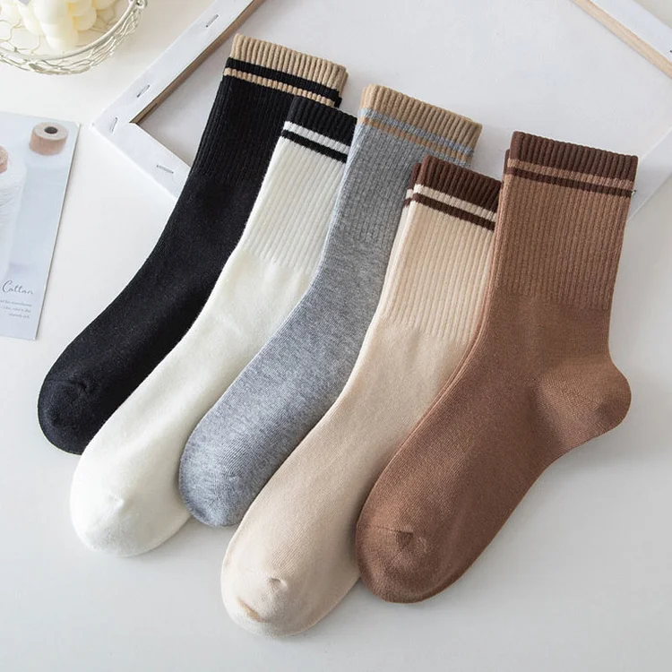 Warm sports high waist long pile socks