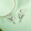 Butterfly Key Charm Pendant 925 Sterling Silver 