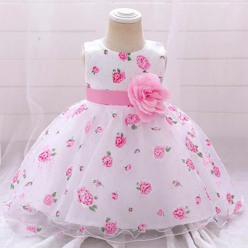 2021 Summer Little Mermaid Infant 1st Birthday Dress For Baby Girl Clothes Sequin Dress Princess Dresses Party Clothing Infant