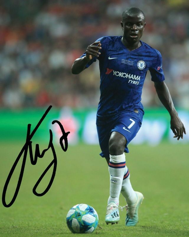 N'Golo Kante - Chelsea Autograph Signed Photo Poster painting Print