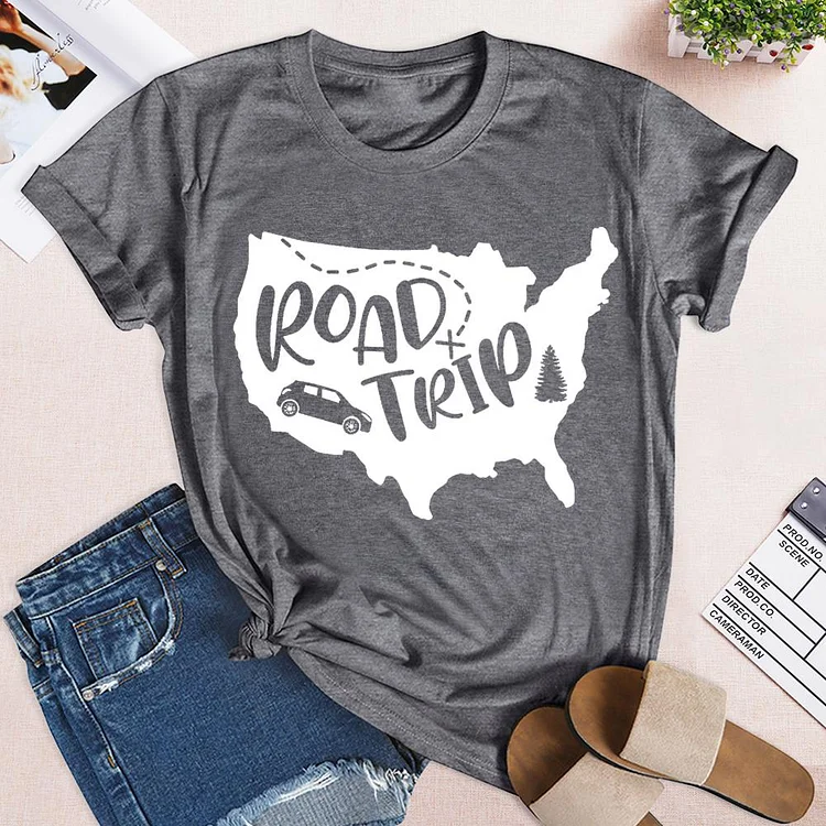 Road Trip  Camping T-Shirts Tee -02578-Annaletters