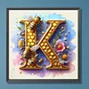 >SALE<5D DIY Full Round Drill Diamond Painting Letter K Home Decor Art Craft 30x30cm