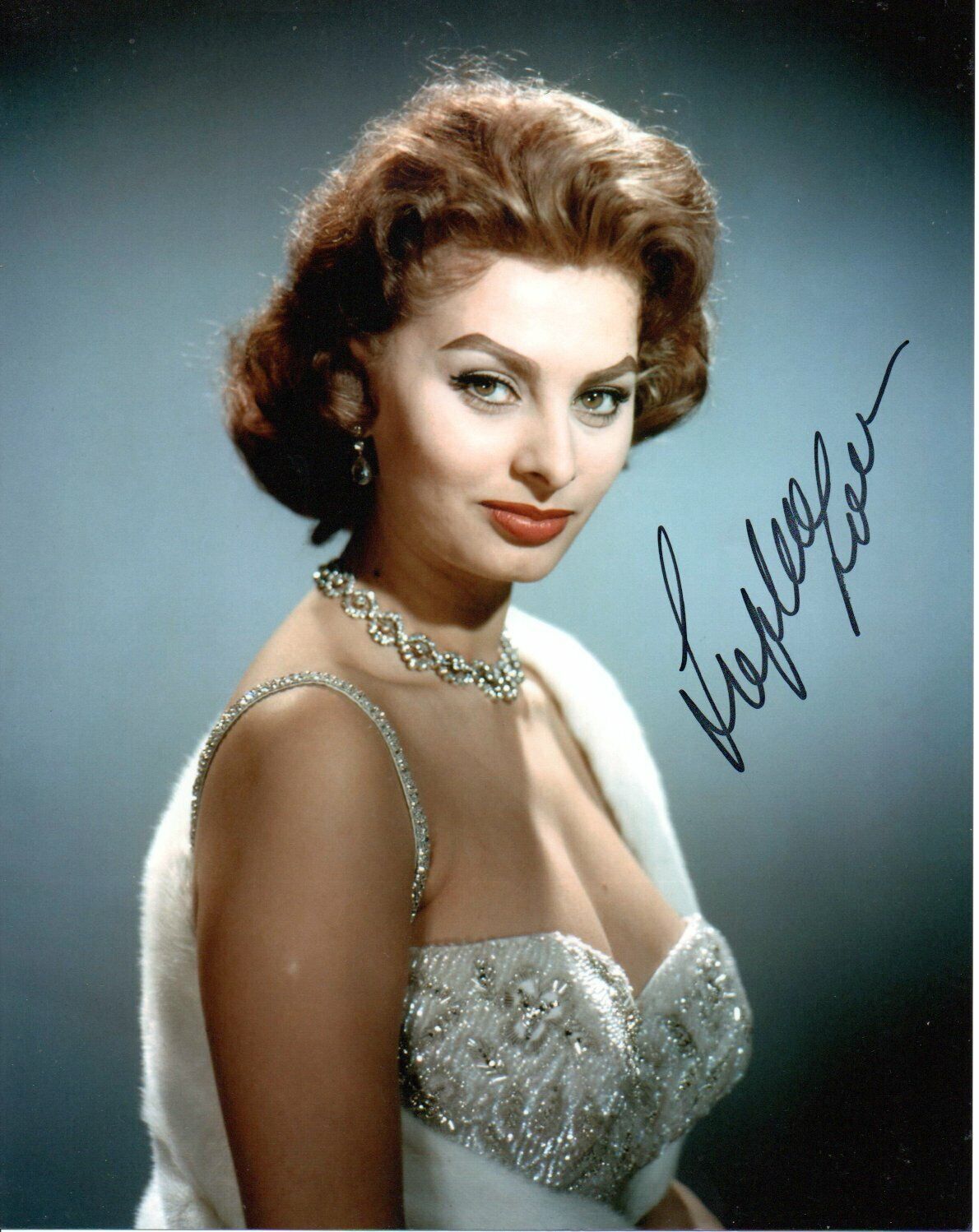 Sophia Loren Signed autograph vintage 8 X10 Photo Poster painting Stunning