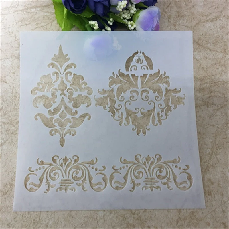 1 Sheet Lace pattern Layering Stencils for DIY Scrapbooking/photo album Decorative Embossing DIY Paper Cards Crafts