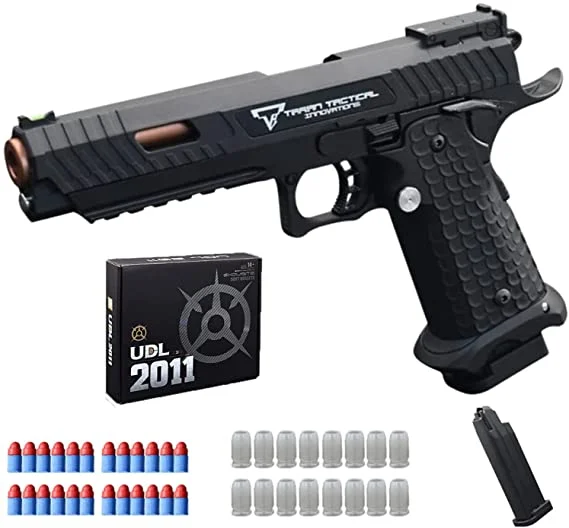 ToyTime UDL Combat Master 2011 Shell Ejecting Nerf Blaster Pistol Soft Bullets Toy Gun For Kid Gifts