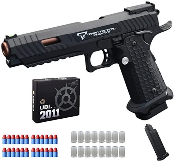 ToyTime UDL Combat Master 2011 Shell Ejecting Nerf Blaster Pistol Soft Bullets Toy Gun For Kid Gifts