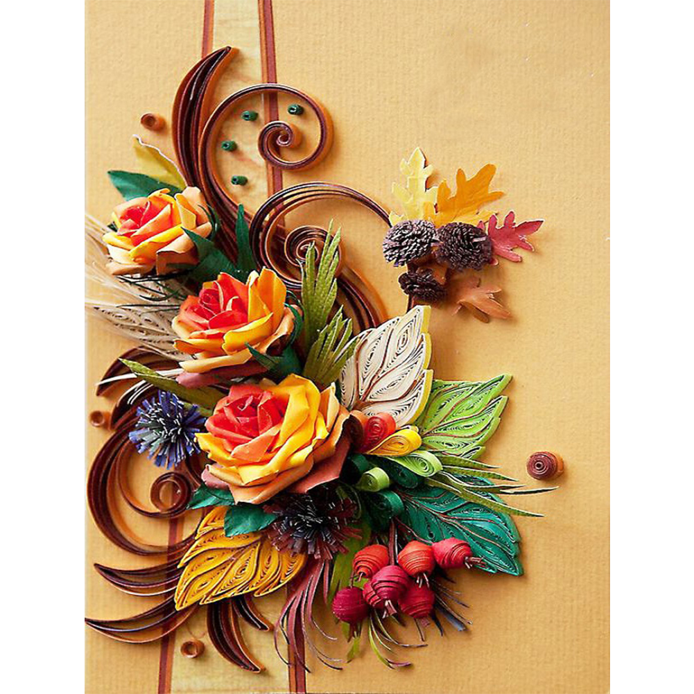 Quilling Paper 30*40cm(canvas) full round drill diamond painting