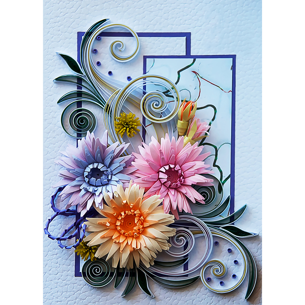 Quilling Plant 30*40cm(canvas) beautiful special shaped drill diamond painting