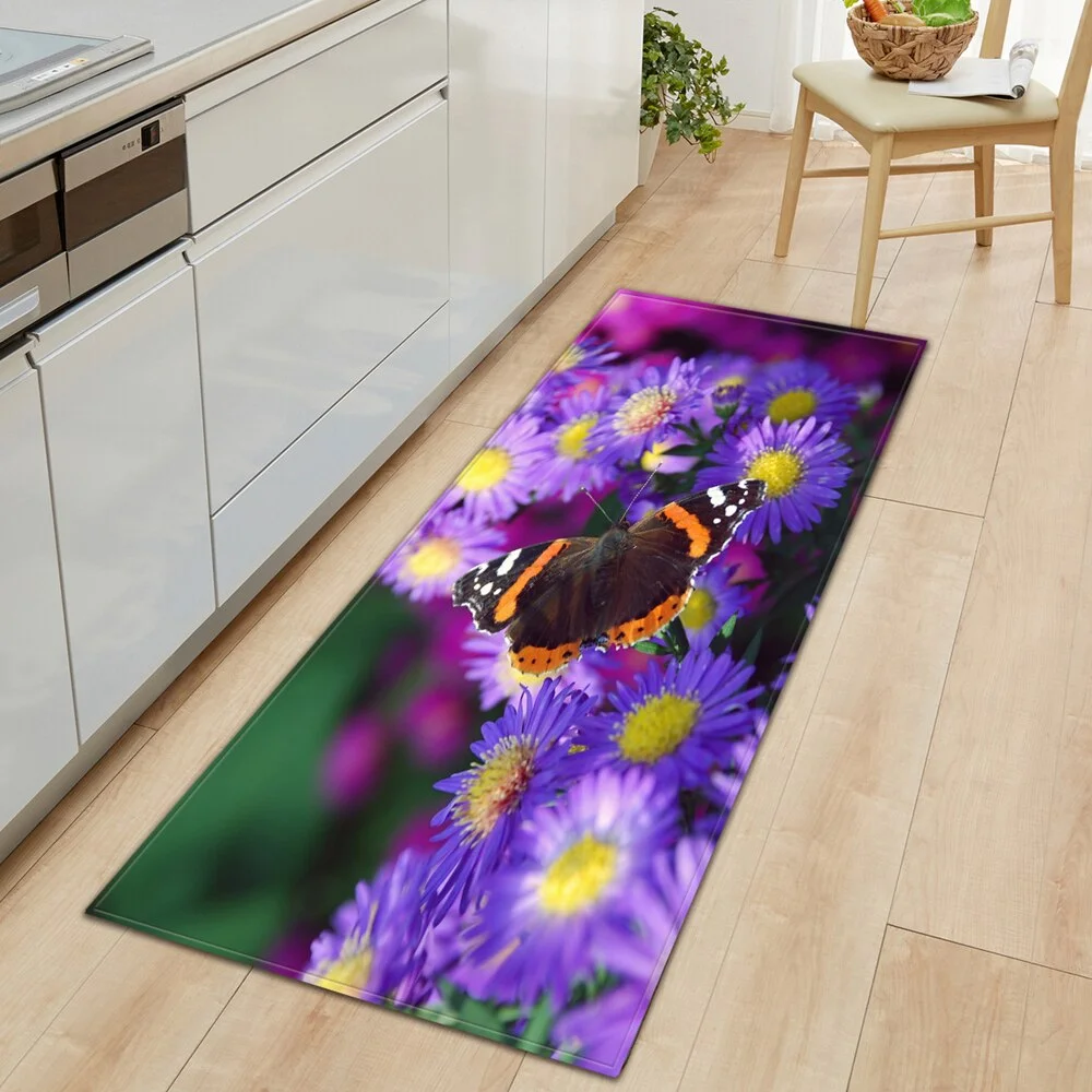 Modern Kitchen Mat Entrance Doormat Home Living Room Bedroom Children's Carpet 3D Printed Hallway Tatami Balcony Bath Long Rug