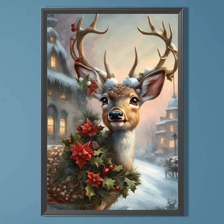 YALKIN Christmas Deer Large Diamond Painting Kits for Adults (27.6