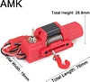 AMK 1/10 Plastic Mini Electric Winch with Control Switch for RC Crawler TRX4 Axle SCX10 RC TF2 Tamiya CC01 Capo JIMNY