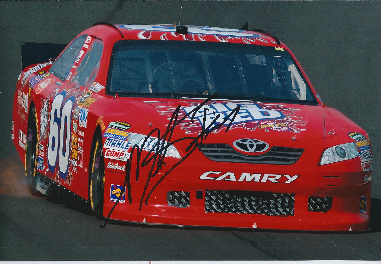 Mike SKINNER SIGNED NASCAR Sprint Cup 12x8 Toyota Photo Poster painting AFTAL COA Autograph