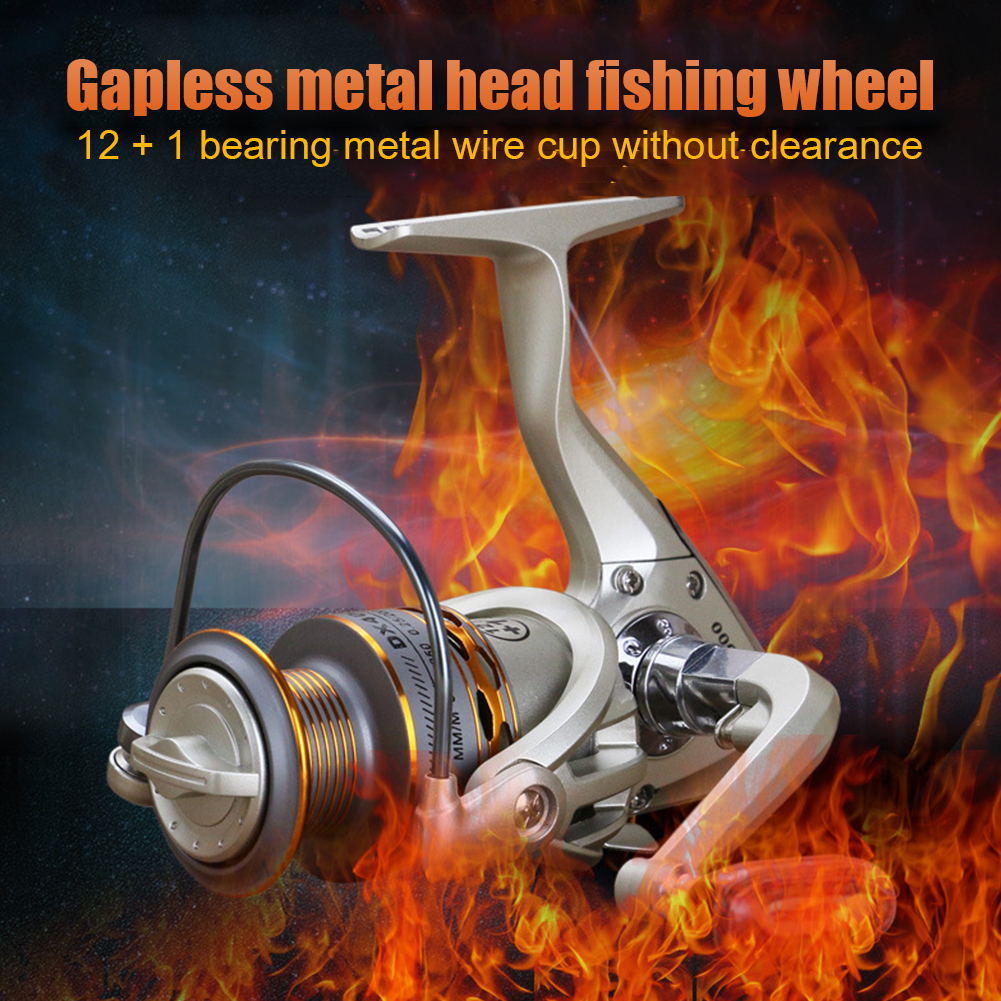 

12+1BB Fishing Reel Spinning 5.5/1 Gear Ratio Saltwater Coil Fishing Wheel, Dx4000, 501 Original