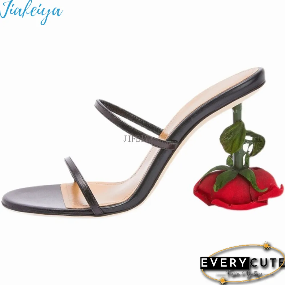 Fashion Ladies Rose Flower Sandals