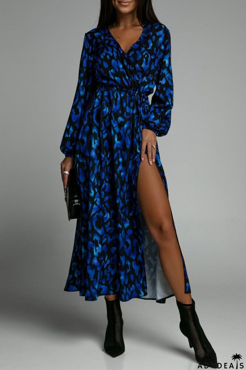 Elegant College Print Printing V Neck A Line Dresses(3 Colors)