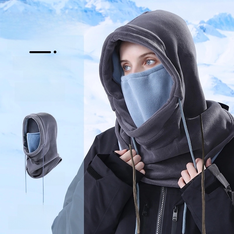 Ski Hat Head Cover Polar Fleece Scarf Scarf Face Protection Neck Integrated Cycling Cold-proof Outdoor Sports Warm