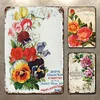 3pcs - Pansies & Poppies Flowers - Vintage Metal Signs(8*12Inch)