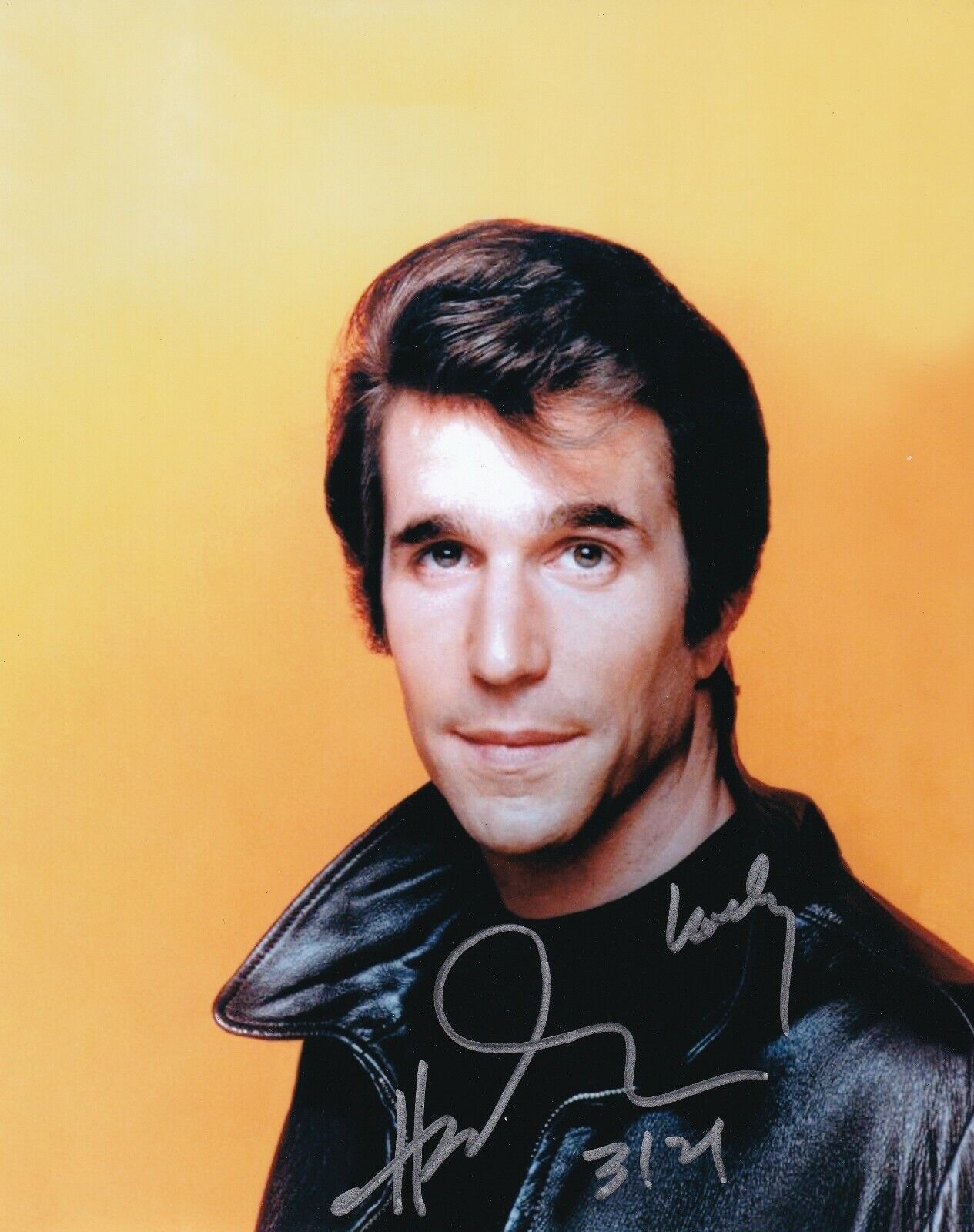 Henry Winkler REAL hand SIGNED Photo Poster painting #4 COA The Fonz Fonzie Happy Days