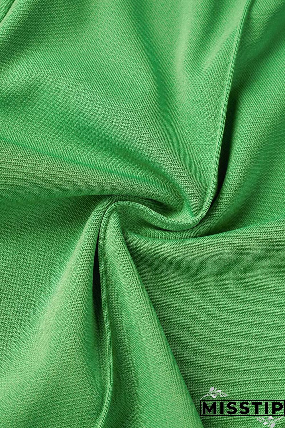 Green Casual Solid Vests Pants U Neck Sleeveless Two Pieces